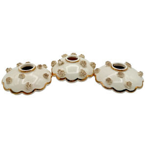 Holt Howard Spaghetti Candle Stick Holders Lot of 3 Pom Scallop MCM Vintage READ